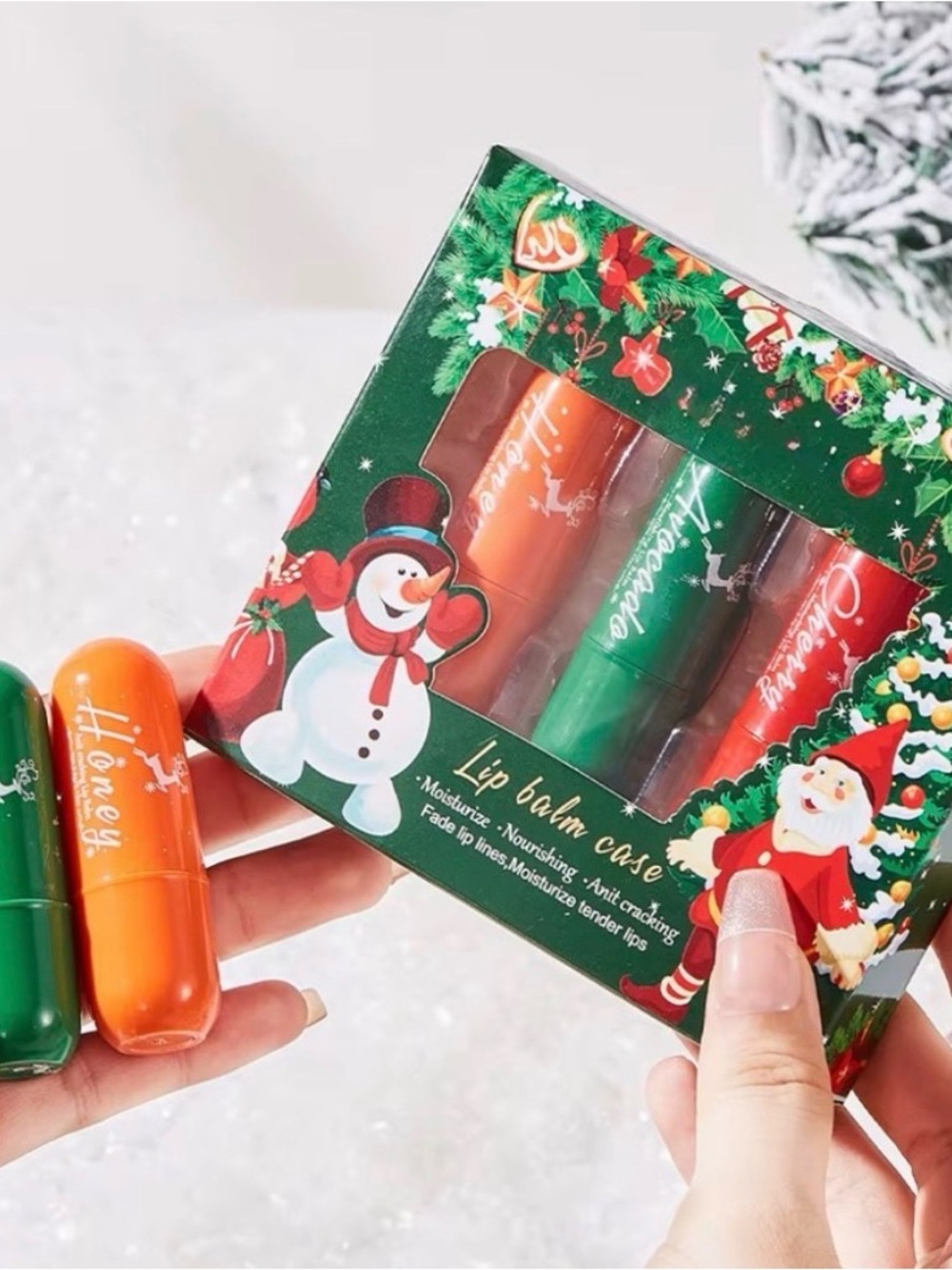 Festive Holiday Lip Balm Set